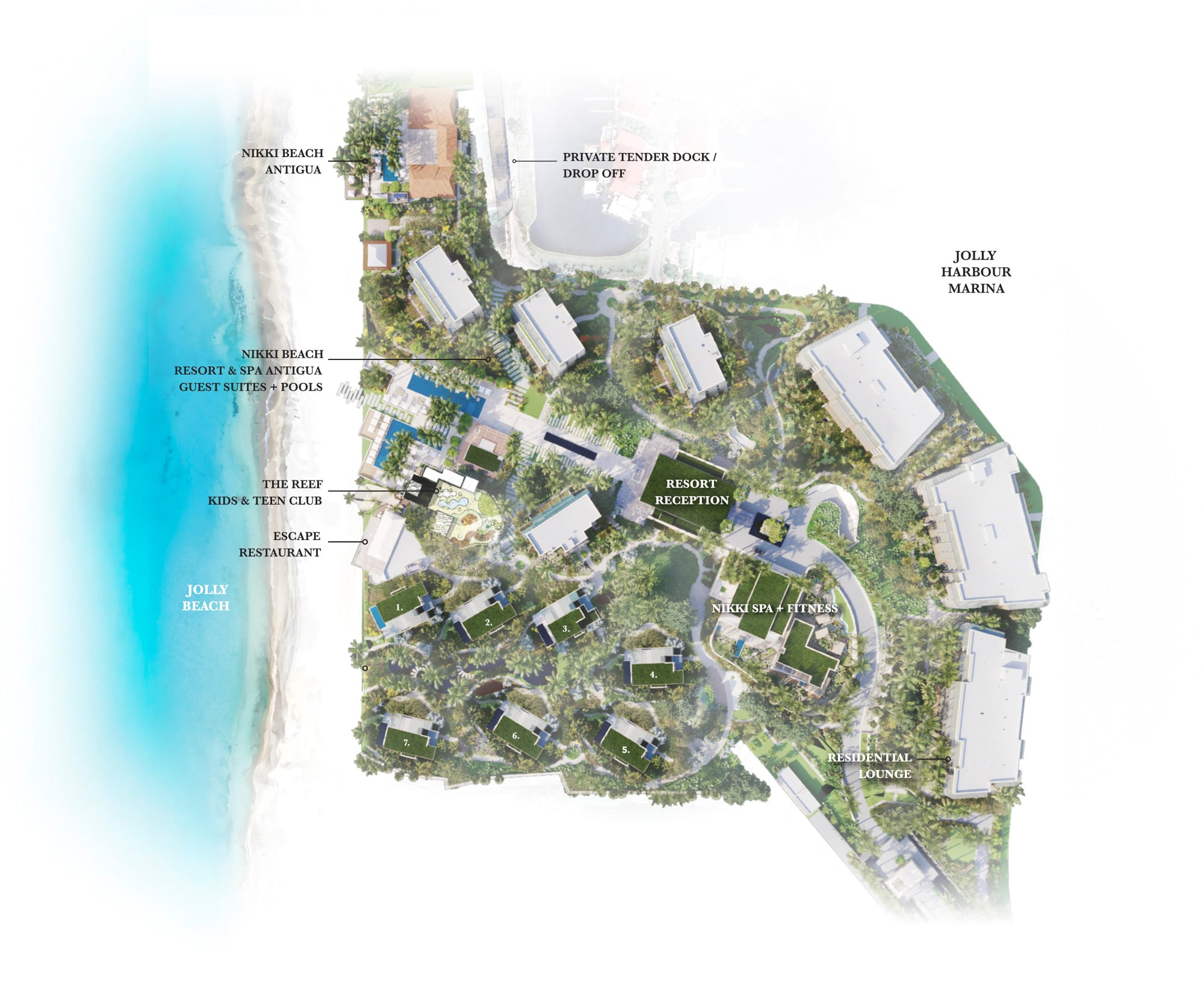 Nikki Beach Site Map